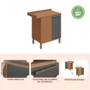 Ver imagem 6 de Balcão de Cozinha Canto Reto com 1 Porta e Tampo 100% Mdf Vicenza Espresso Móveis