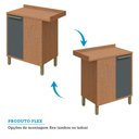 Ver imagem 7 de Balcão de Cozinha Canto Reto com 1 Porta e Tampo 100% Mdf Vicenza Espresso Móveis