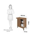 Ver imagem 5 de Balcão de Cozinha Canto Reto com 1 Porta e Tampo 100% Mdf Vicenza Espresso Móveis