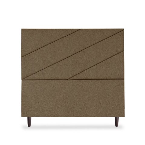 Cabeceira Estofada Queen Cristal 160cm Linho Marrom