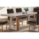 Ver imagem 2 de Mesa de Jantar Retangular com Detalhe Central - Malta-1,80 x 1,0 metros - Requinte Salas