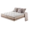 Cama Box Casal Colchão Molas Ensacadas Classic Anjos + Box Sintético 61x138x188:Marrom - 3