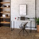 Ver imagem 3 de Kit Escritório Estante Areta 5 Prateleiras com Mesa Industrial Aspen 135cm C01 Snow - Lyam Decor