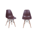 Ver imagem 2 de Kit 6 Cadeiras Charles Eames Eiffel Café Base Madeira Sala Cozinha Jantar - Bering