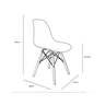 Kit 6 Cadeiras Charles Eames Eiffel Café Base Madeira Sala Cozinha Jantar - Bering - 3