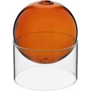 Ver imagem 1 de Vaso Decorativo Enfeite Casa Esfera com Suporte Vidro 10x10x10cm Âmbar