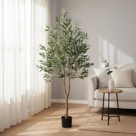 Árvore Oliveira Artificial Realista para Decoração Sala 1.80m