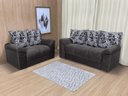 Ver imagem 1 de Sofá 2 e 3 Lugares Marrom Escuro com Floral 503/33 Chile