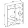 Guarda Roupa Casal 4 Portas Attore  Móveis - 4