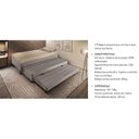 Ver imagem 3 de Cama Box Base c/Auxiliar Solteiro Universal Rústico Bordado Brown (88x188x32) - Paropas