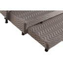 Ver imagem 7 de Cama Box Base c/Auxiliar Solteiro Universal Rústico Bordado Brown (88x188x32) - Paropas