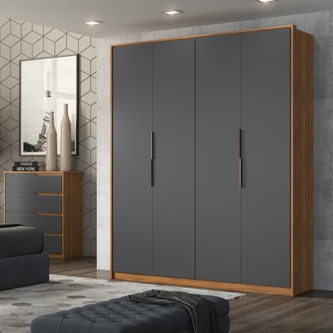 Guarda Roupa Casal 4 Portas Attore  Móveis