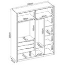 Ver imagem 4 de Guarda Roupa Casal 4 Portas Attore Móveis