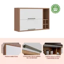 Ver imagem 5 de Armário Aéreo de Cozinha 120cm com 2 Portas Basculantes 100% MDF Vicenza