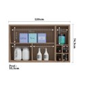Ver imagem 4 de Armário Aéreo de Cozinha 120cm com 2 Portas Basculantes 100% MDF Vicenza