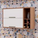 Ver imagem 1 de Armário Aéreo de Cozinha 120cm com 2 Portas Basculantes 100% MDF Vicenza