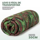 Ver imagem 2 de Kit 2 Colchonetes Casal Camuflado 190x130cm com Bolsa para Transporte - Emcompre