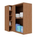 Ver imagem 4 de Armário Aéreo de Cozinha Canto Reto com 1 Porta e Mini Adega 100% MDF Vicenza Espresso Móveis