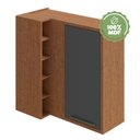 Ver imagem 6 de Armário Aéreo de Cozinha Canto Reto com 1 Porta e Mini Adega 100% MDF Vicenza Espresso Móveis