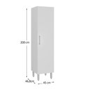 Ver imagem 3 de Armário Multiuso 2 Peças 200CMX46,8cm Branco