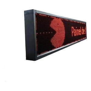 Painel Letreiro Led Digital 200x40 Externo Vermelho Wifi App:220v