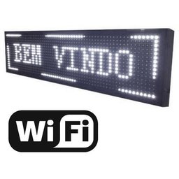 Painel Letreiro Led Digital 200x40 Externo Vermelho Wifi App:220v - 5