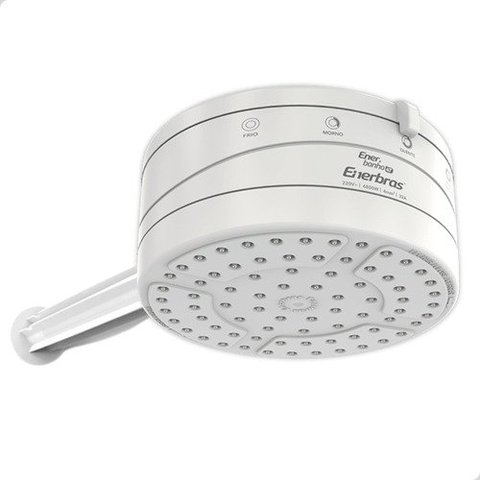 Chuveiro Branco com Braço 4 Temperaturas Ducha 220v 6800w
