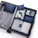 Ver imagem 2 de Kit 6 Peças Organizador de Mala Azul: Praticidade em Viagem