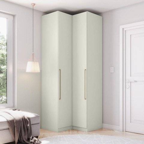 Guarda Roupa Modulado Bellagio 2 Portas de Bater MDP Bege Casa 812 94cm