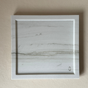 Ver imagem 2 de Bandeja Lavabo com Rebaixo Italiano Quartzito Perla Grey Polido 32x30cm