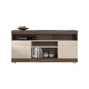 Ver imagem 6 de Rack para Sala Bancada de Tv 47 Pol 136cm Ariele Nogueira Real/off White C04 - D’Rossi