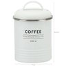 Conjunto 3 Latas Decorativas Cozinha Porta Café Açúcar e Biscoitos Copenhag Yoi Branco Fosco - 4