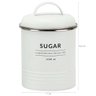 Conjunto 3 Latas Decorativas Cozinha Porta Café Açúcar e Biscoitos Copenhag Yoi Branco Fosco - 3