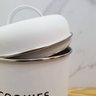 Conjunto 3 Latas Decorativas Cozinha Porta Café Açúcar e Biscoitos Copenhag Yoi Branco Fosco - 7