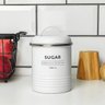 Conjunto 3 Latas Decorativas Cozinha Porta Café Açúcar e Biscoitos Copenhag Yoi Branco Fosco - 9