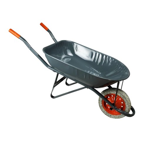 Carrinho de Mão em Aço Carbono Pneu Maciço Chapa 26mm 45l Minasul