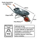 Ver imagem 5 de Carrinho de Mão em Aço Carbono Pneu Maciço Chapa 26mm 45l Minasul