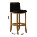 Ver imagem 2 de Conjunto 4 Banquetas Alta em Madeira Maciça Londres CCS