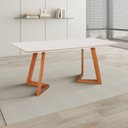 Ver imagem 1 de Mesa Sala de Jantar 6 Lugares Retangular Madeira Maciça Espanha Espresso Móveis 