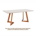 Ver mais imagens de Mesa Sala de Jantar 6 Lugares Retangular Madeira Maciça Espanha Espresso Móveis Marrom/Champagnhe/Off White