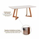 Ver imagem 7 de Mesa Sala de Jantar 6 Lugares Retangular Madeira Maciça Espanha Espresso Móveis Marrom/Champagnhe/Off White