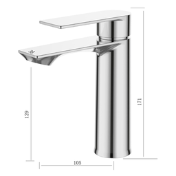 Torneira Baixa Misturador de Mesa Monocomando Cuba Lavatório Banheiro Lavabo Pia Cromada Luxo Metal - 4
