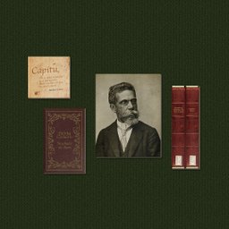 Coleção Literária do Machado de Assis - Quadros ou Placas Modulares com 4 Peças - 1