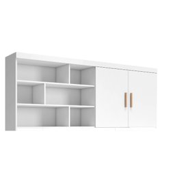 Módulo Aéreo Com 2 Porta e 6 Nichos Chiara Cor Branco Phoenix Baby 9428 - BRANCO - 1 Módulo Aéreo Com 2 Porta e 6 Nichos Chiara Cor Branco Phoenix Baby 9428 - BRANCO - 1
