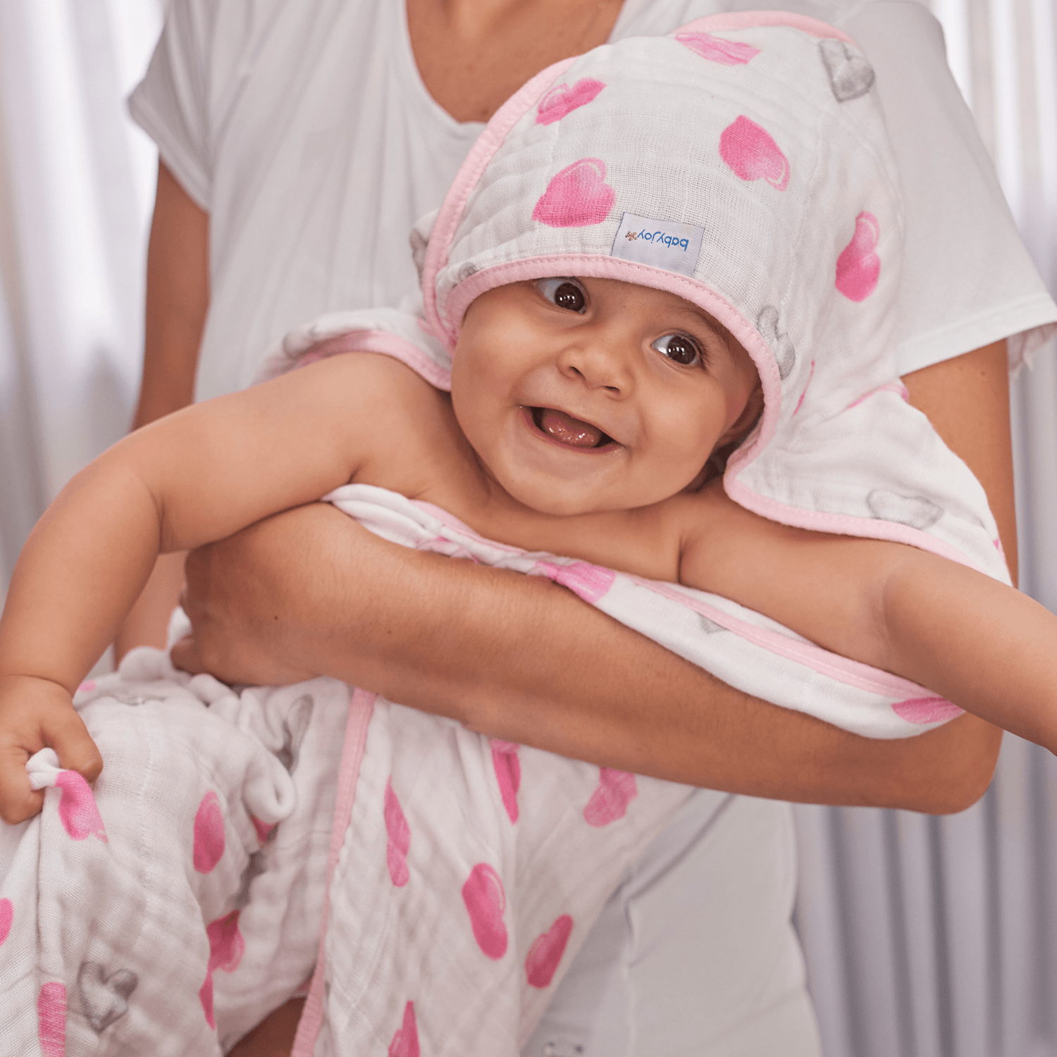 Toalha C/capuz Baby Joy Soft Estampada 80cmx90cm Pct C/01un //coracoes - 2