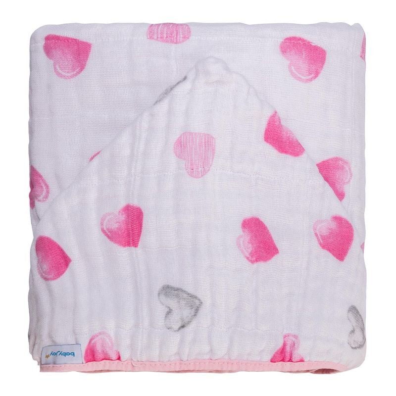 Toalha C/capuz Baby Joy Soft Estampada 80cmx90cm Pct C/01un //coracoes