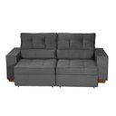 Ver imagem 5 de Sofá Baú Retrátil e Reclinável 5 Lugares 250cm Veludo Nobre La Plata Yescasa