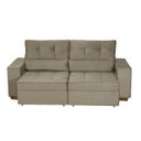 Ver imagem 5 de Sofá Baú Retrátil e Reclinável 5 Lugares 250cm Veludo Nobre La Plata Yescasa