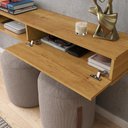 Ver imagem 3 de Nicho Rack Suspenso Sala Quarto 160cm Impacto 1.6 Patrimar Cinamomo