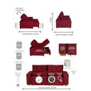 Ver imagem 4 de Sofá Baú Retrátil e Reclinável 5 Lugares 250cm Veludo Nobre La Plata Yescasa